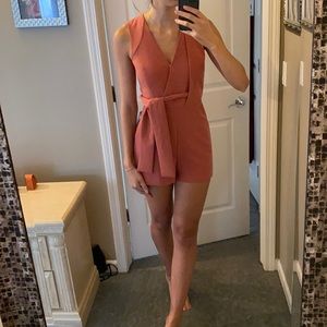 Rose colored shorts romper - dressy